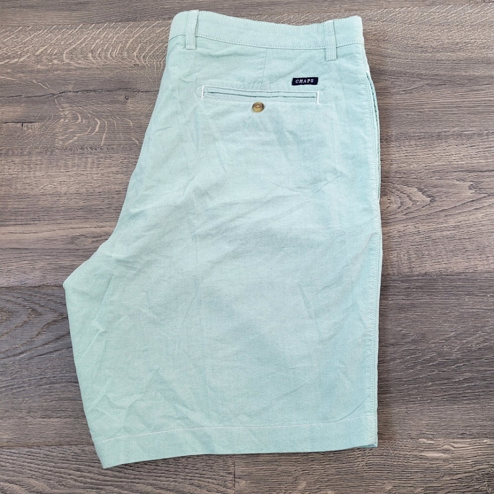 Chaps Light Green pastel 100% cotton shorts 42" waist
